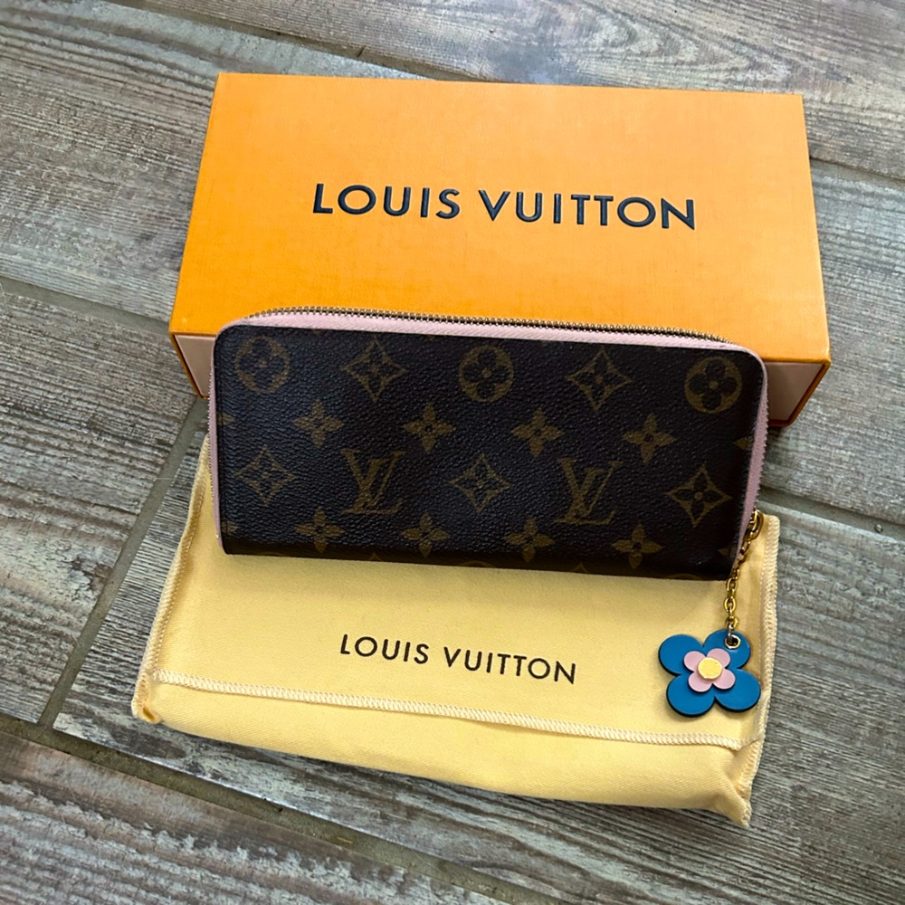 Authentic LV Mono wallet with charm